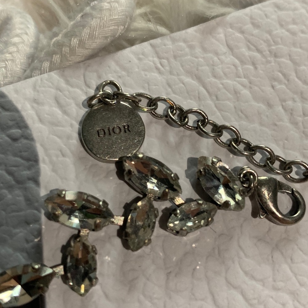 Silver crystal Dior choker - Picture 3 of 4